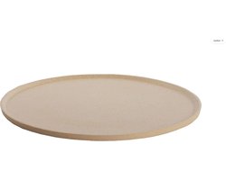 Decoratie Blad Zand 40cm Schaal Ø40×1,5 cm MAES zand+licht bruin gespikkeld