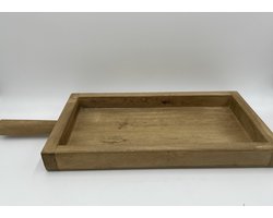 Decoratie dienblad plateau met handvat licht bruin 60 x 26 cm robuust | 553551 | Home Sweet Home | Stoer & Sober Woonstijl
