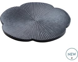 Decoratie dienblad Santa Cruz | Zwart - Black | Ø35 x H35 cm