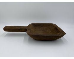 Decoratie houten schep / plateau schaal met handvat bruin 35,5 x 18 cm | 655992 | Home Sweet Home | Stoer & Sober Woonstijl