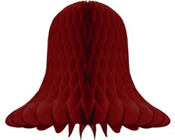 Decoratie kerst klokken bordeaux 30 cm