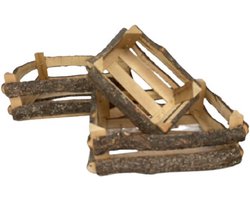 Decoratie Kisten / Manden - Wooden Cabin Stijl - Hout - Set van 3