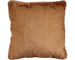Decoratie Kussen Bruin Synthetisch Leer (40 x 2 x 40 cm)