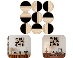 Decoratie - Muurdecoratie - Cirkelvormige wanddecoratie - Woonkamerdecoratie - Wandhanger - Wandmontage - Gemakkelijk te installeren - Mooi - Woonaccessoires - Geschikt voor muren, woonkamer, kantoor (goud, 60*60cm)