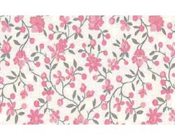 Decoratie plakfolie meubelfolie Retro roze bloemen Claire 45 cm x 2 meter zelfklevend - Decoratiefolie - Plakplastic - Raamfolie