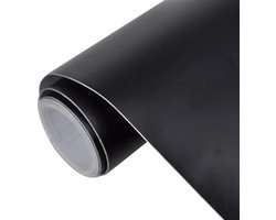 Decoratie plakfolie meubelfolie Zwart mat 67.5 cm x 2 meter zelfklevend - Decoratiefolie - Plakplastic - Raamfolie