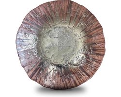 Decoratie schaal - Glas - Rosé - Decoratie woonkamer - Decoratieve accessoires - Design - Ø 40cm - Schaal - Fruitschaal - Woonaccessoires