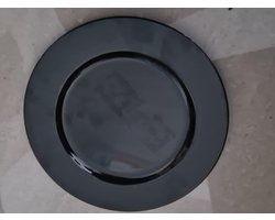 Decoratie schaal zwart 19.5 cm