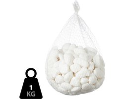 Decoratie steentjes - 1 KG - Deco Stenen - Natuurlijke sier stenen om te gebruiken bij decoratie - 1000 Gram - Wit
