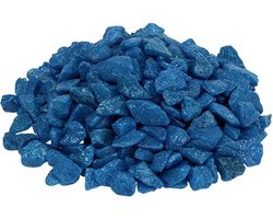 Decoratie steentjes - BLAUW - Granulaat - Decoratie grind - Gekleurde steentjes decoratie - Decoratief - Bonsai - BLAUW - 1 KILO