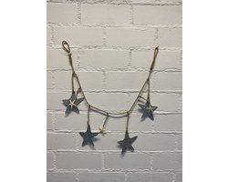 Decoratie touw met Sterren accessoires - lengte 76 cm - Woonaccessoires