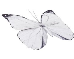 Decoratie vlinder wit
