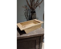 Decoratief bakje hout diep