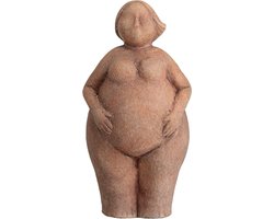 Decoratief Beeld - Sidsel Serie Figuur - Woonkamer Decoratie - Deens Design - 13x10x25 cm - Bruin