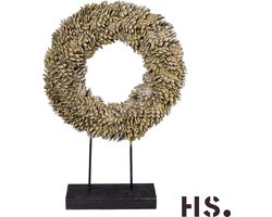 Decoratief beeld van dennenappels met bescheiden glitters