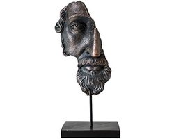 Decoratief Beeldje - Abstract Standbeeld - Woonkamer Decoratie - Artistiek Vakmanschap - Hoogte 45 cm - Zwart