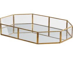 Decoratief dienblad CHABRIS Spiegeleffect Glas Goud