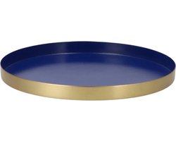 Decoratief dienblad - Marrakech - Blauw/Goud - 26x26x2,5cm - Groot - Kandelaar Store