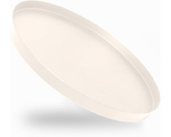 Decoratief Dienblad Rond Crème 30 cm | Dienbladen van Metaal | Decoratieve Plaat Rond | Home & Living decoratie | Serveerschaal | Kaarsenplateau | Decoratief Plateau