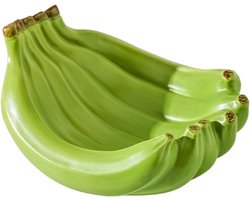 Decoratief Dienblad - Tafelstandaard Serveerschaal - Presenteren van Snacks - Uniek Bananendesign - 263B x 132H cm - Groen