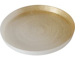 Decoratief dienblad wit goud. Boltze 28cm