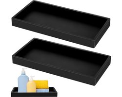 Decoratief dienblad - zwart - 2 stuks - siliconen