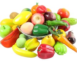 Decoratief Fruit - Kunstfruit - Huisdecoratie - Realistisch Uiterlijk - 1x1x1 cm - Wortel