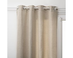 Decoratief gordijn, linnenlook, polyester, 260 x 140 cm