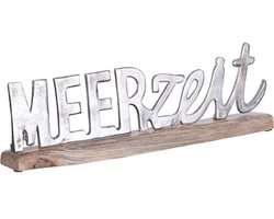 Decoratief Houten Bord met Aluminium Tekst 'Zeertijd' Woondecoratie