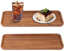 Decoratief houten dienblad - acaciahout - 30x12 cm