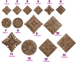 Decoratief houten ornament voor Interieurtoepassingen (model 5 op foto)