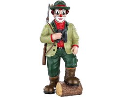 Decoratief Jagersbeeldje 'Op de Jacht' - Metalen Figuren Cadeau voor de Jager (H 10 cm)