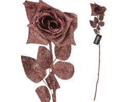 Decoratief Kunstplant 72 CM - Koper Roos Aluro Woondecoratie