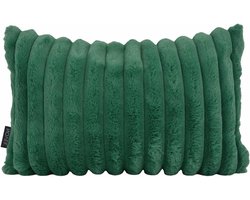 Decoratief Kussen - Ribstof Kussen - Woonkamer Aankleden - Handgemaakt Ontwerp - 30 x 50 cm - Groen