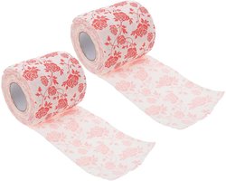 Decoratief Toiletpapier - Rozenprint Rollen - Badkamer Decoratie - Dik Absorberend - 2 Rollen - Kleurrijk