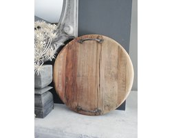 Decoratief uniek handgemaakt dienblad 42cm robuuste uitvoering landelijk