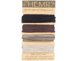 Decoratief Wikkeltouw - Ambachtelijk Touw - Cadeau Decoratie - Natuurlijke Hennepvezel - 120 Voet Lengte - Aardse Tinten