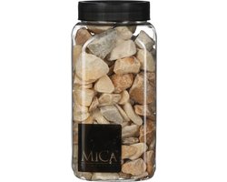 Decoratie/hobby steentjes licht bruin / creme 650 ml - Home Deco - Woonaccessoires - Decoratie materialen