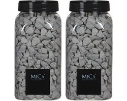 Decoratie/hobby stenen grijs 2 kg - Home Deco - Woonaccessoires - Decoratie materialen