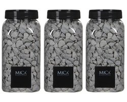 Decoratie/hobby stenen grijs 3 kg - Home Deco - Woonaccessoires - Decoratie materialen