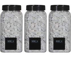 Decoratie/hobby stenen wit 3 kg - Home Deco - Woonaccessoires - Decoratie materialen