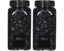 Decoratie/hobby stenen zwart 2 kg - Home Deco - Woonaccessoires - Decoratie materialen