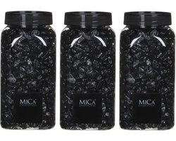 Decoratie/hobby stenen zwart 3 kg - Home Deco - Woonaccessoires - Decoratie materialen