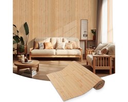 Decoratieve Bamboe Wandpaneel voor Binnen - Wandbekleding voor Woonkamer en Kantoor (0,4 x 2,4 m)