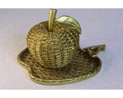 Decoratieve beeldje - appel - goud