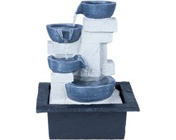 Decoratieve Binnen Fontein Waterval van Hars – Rustgevende Tafeldecoratie – 21,5 x 19,5 x 27 cm – 1,38 kg