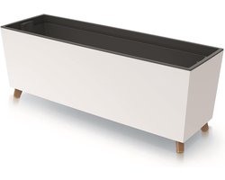 Decoratieve bloembak - kunststof - set van 1 - met pootjes