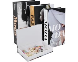 Decoratieve Boekdozen Set van 3 - Modieuze Nep-Boeken voor Woondecoratie - Kunstboeken Dummy Boxen in 3 Maten