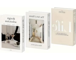 Decoratieve Boeken Set - Kunst Boeken - Woonkamer Decoratie - Minimalistisch Design - 26.7 x 17 x 4.2 cm