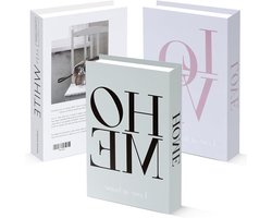 Decoratieve Boeken Set van 3 Stuks - Nepleer Boeken voor Woondecoratie, Kantoor en Boekenkast